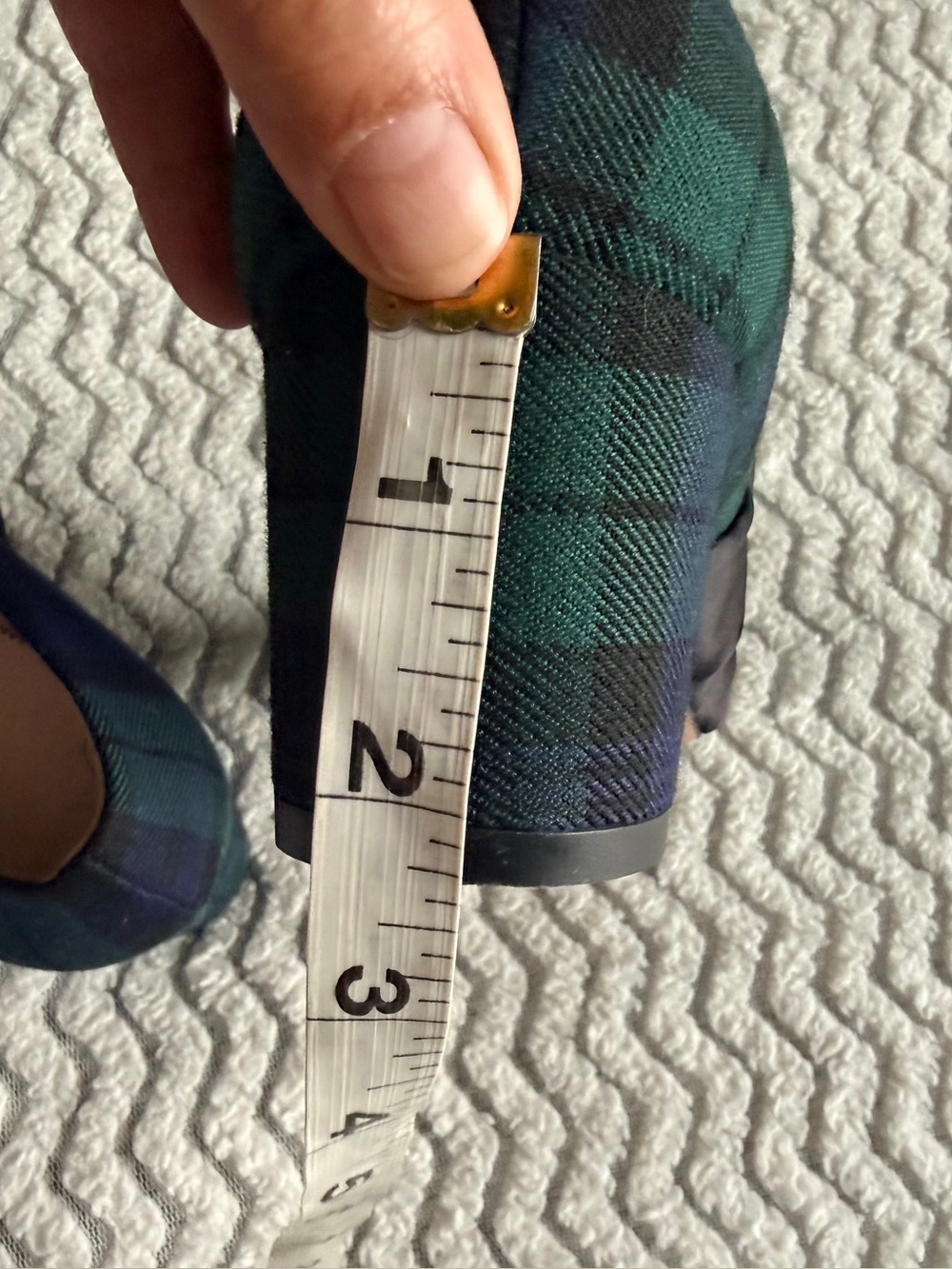 J. Crew Black Bow Plaid Pointed Toe Heels - Picture 9 of 9
